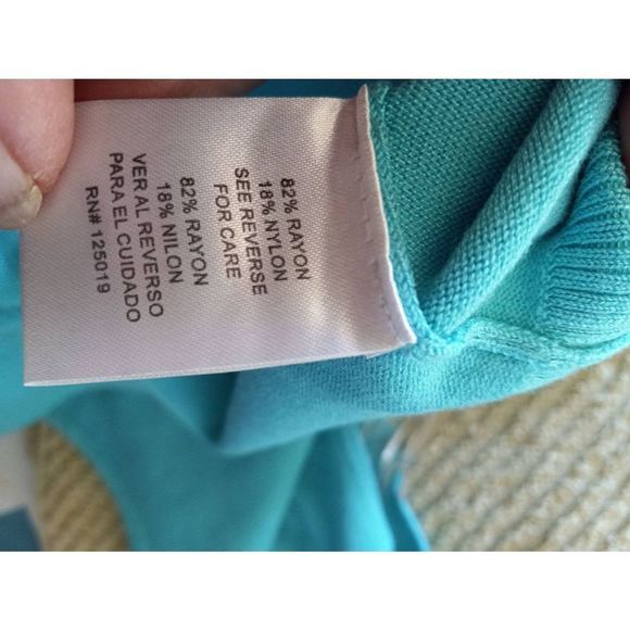 Joseph A Asymmetric Sleeveless Knitted Top In Ocean Blue Size XL - Picture 7 of 7